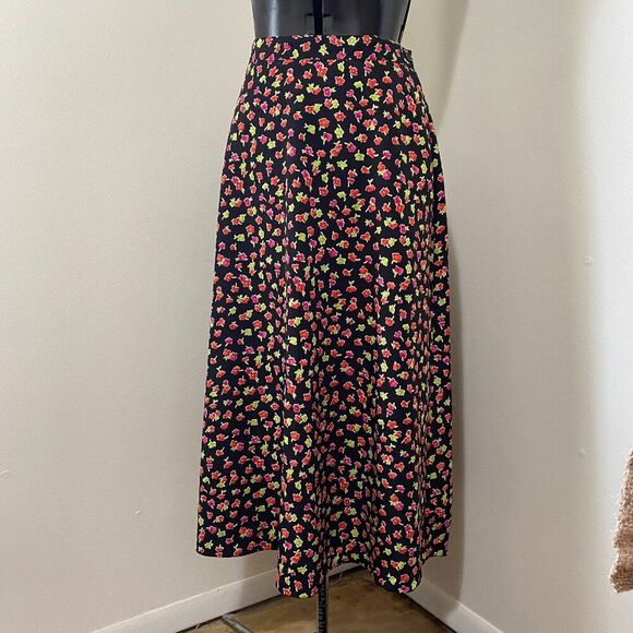 LESLIE FAY Sportswear Florel Boho Womens Skirt Size 10 - Picture 1 of 9